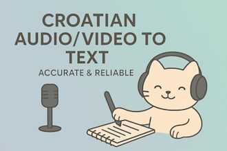 transcribe your croatian audio or video to text