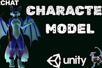 create 3d custom vrchat avatar vr charater furry avatar