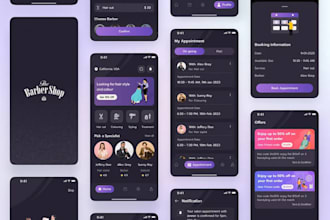 develop ai salon booking app, barber website, spa app, booking app