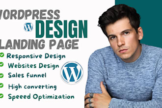 design responsive wordpress elementor pro landing page, sales funnel or website