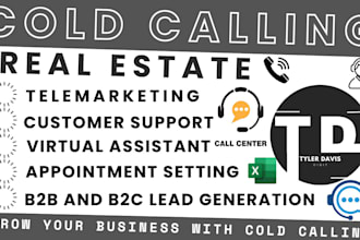 setup appointments do cold calls and engage in telemarketing for lead generation