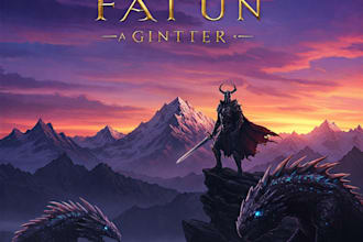 paint an epic fantasy book cover design or ebook cover