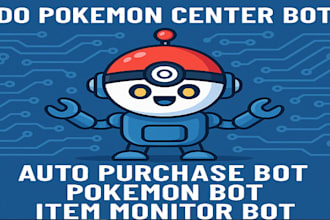 do pokemon center bot, auto purchase bot, pokemon bot, item monitor bot