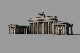 model buildings and monuments for 3d printing and game sculpting modelling