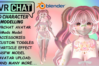 model custom 3d character vrc avatar nsfw furry for vrchat gmod roblox skyrim