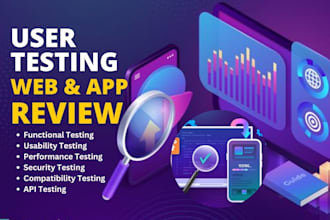 do QA review, test ios app, website review and android app user exp 20 tester