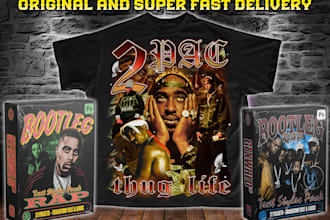 creat a bootleg vintage old rap shirt
