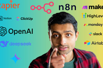 make automations with n8n, make or zapier and integrate apis