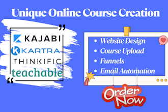 build, design, kajabi, thinkific, kartra, teachable online course website