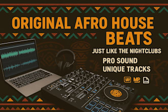 produce a professional afro house beat or instrumental