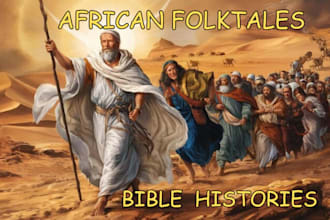 create ai african folktales and bible history story videos for youtube