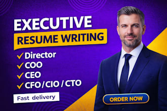 write executive ats resume, cv for director, vp, svp, gm, c suite leadership