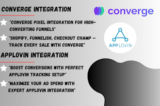 integrate applovin or converge with funnelish, checkout champ, shpoify, and more