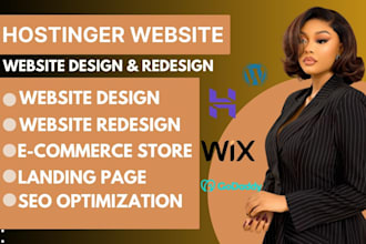 design build a responsive wordpress site on hostinger bluehost godaddy website