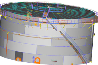 design and fabrication drawing of big size API 650 storage tank