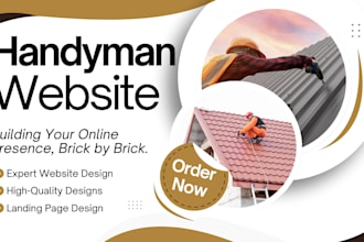 design plumber, roofing, electrician, construction handyman, wordpress website