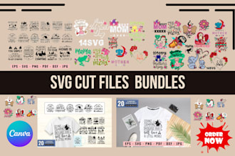 design typography svg, creative svg, cut file, svg bundle for tshirt designs