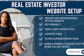 build squarespace real estate  website, landing page and  SEO