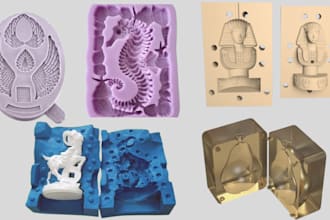 do 3d mold design silicon injection plastic chocolate toy pattern casting mold