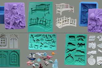 create custom 3d mold design for silicone plastic chocolate resin or 3d printing