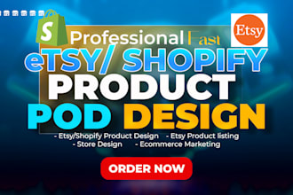 etsy print on demand shopify pod store printify printful product design etsy