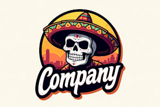 do masked skull corona mascot logo design