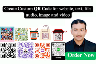 generate qr code to scan website, pdf, image, text, video