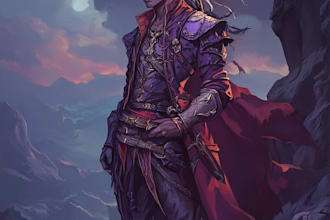 draw your fantasy dnd character concept art dnd party
