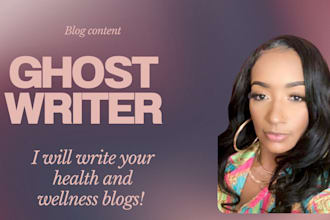be your professional ghost writer