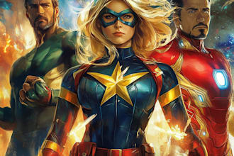 develop comic book superhero characters with concept art in my choice