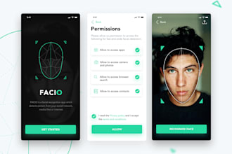 develop face recognition app, detection app, camera app, scanning app ar camera