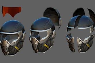 custom 3d helmet, 3d mask, helmet mask cosplay 3d printing 3d halloween mask
