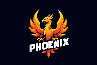 do wonderful phoenix esport mascot logo design