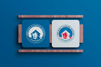 create professional plumbing and cleaning logo