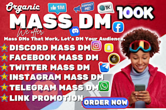 send discord mass dm facebook dms instagram dms, telegram dms daily cold dms