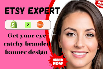 create etsy shopify website banner using canva