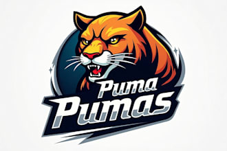 do puma t shirt print or tattoo animal mascot logo design