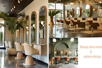 do your nail salon ,beauty salon ,spa, barbershop interior
