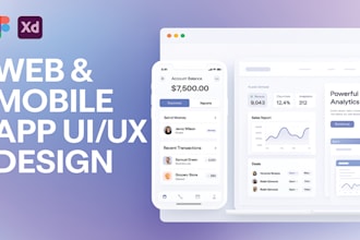 design modern ui UX for your mobile app, web app, dashboard or saas product