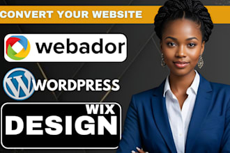 design or redesign hostinger wordpress website, wix,squarespace, webador website