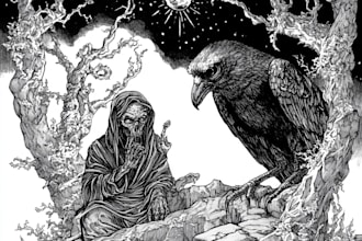 draw black and white illustrations