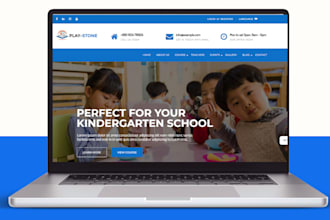 design kindergarten website childcare, preschool website education website