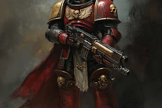 make your warhammer 40k character illustration