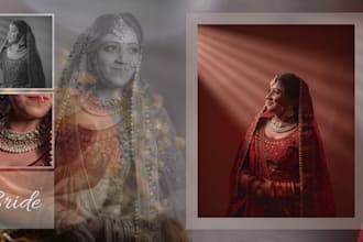 design a beautiful and elegant wedding album professionally