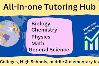 be your expert online tutor for chemistry, biology, math, and science