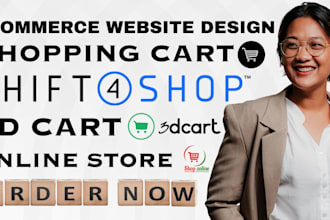 design customize develop shift4shop squarespace 3dcart website shopee bigcartel