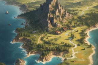 make a fantasy map for rpg fantasy dnd novels board game