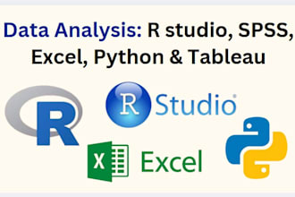 statistical data analysis in r studio, excel, spss and python