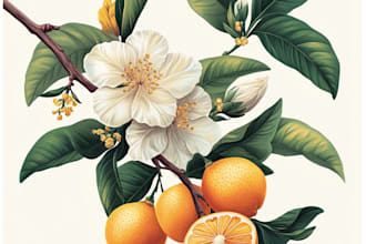 do watercolor botanical illustration of flowers, plants for you