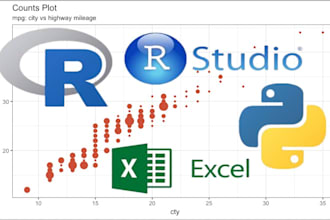 do statistical data analysis in rstudio and excel